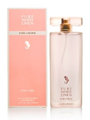 Pure White Linen Pink Coral